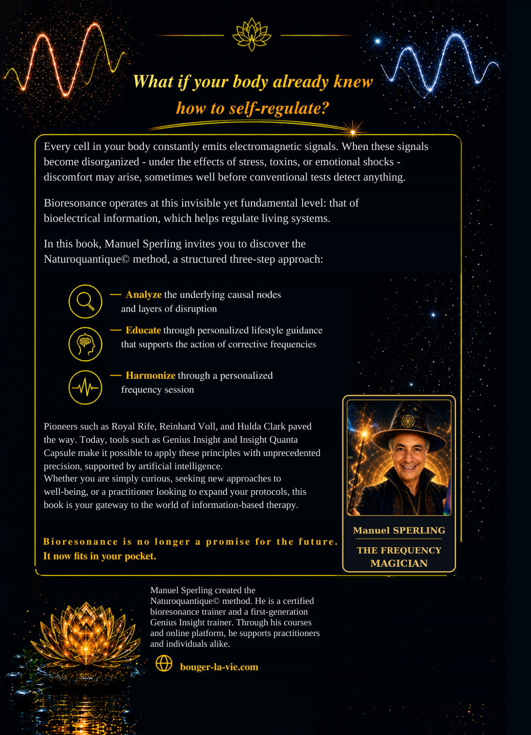 Back cover of the 224-page KDP Bioresonance in Your Pocket with Genius Insight